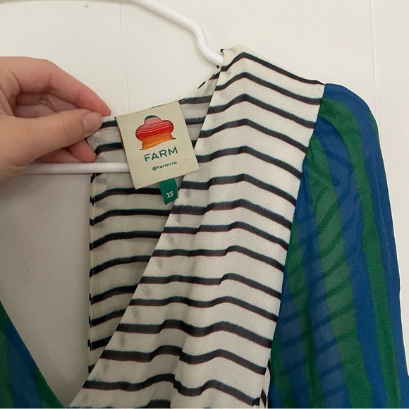 FARM RIO Thalita Striped Maxi Dress Size XS - Picture 6 of 12